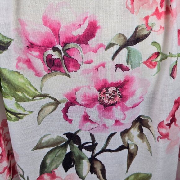 Show Me Your Mumu One Size Floral Robe with Matching Tie Belt Short Sleeve - Picture 8 of 11